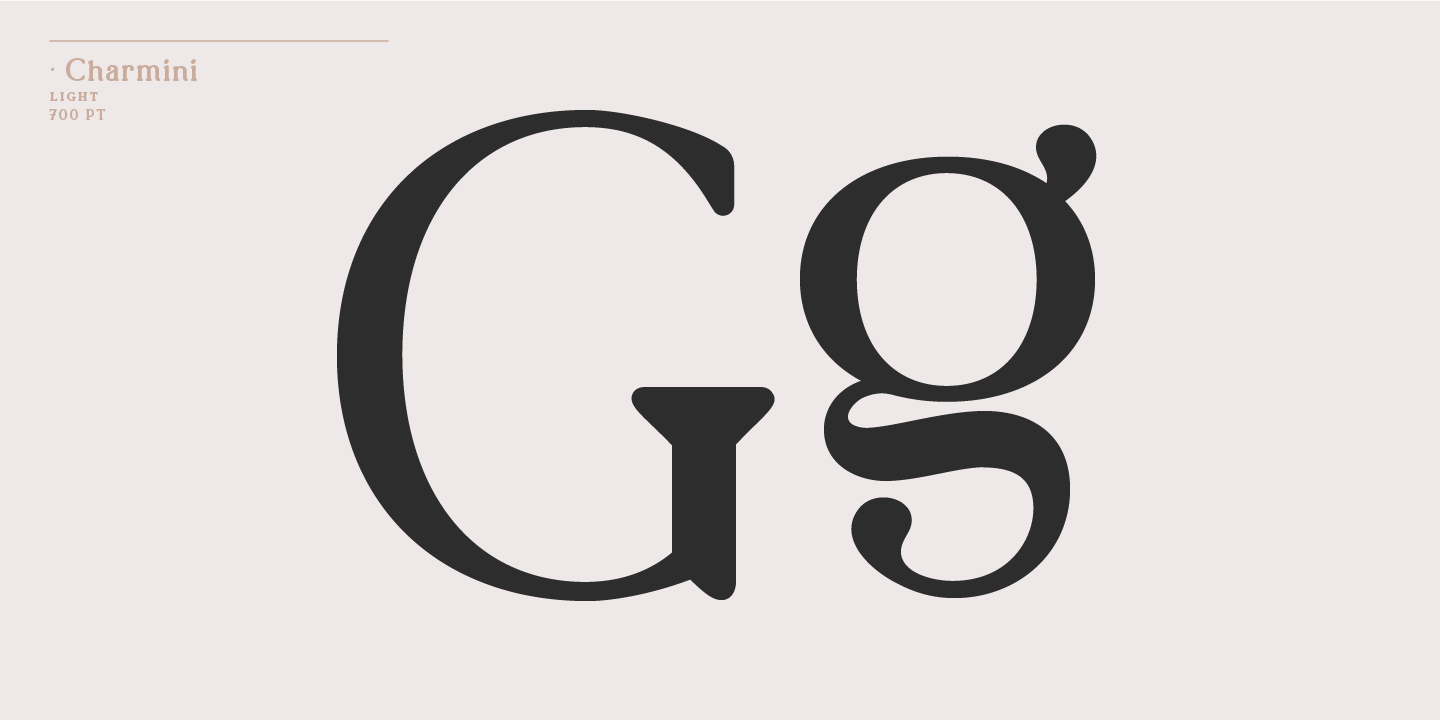 Ejemplo de fuente Charmini Extra Bold Italic